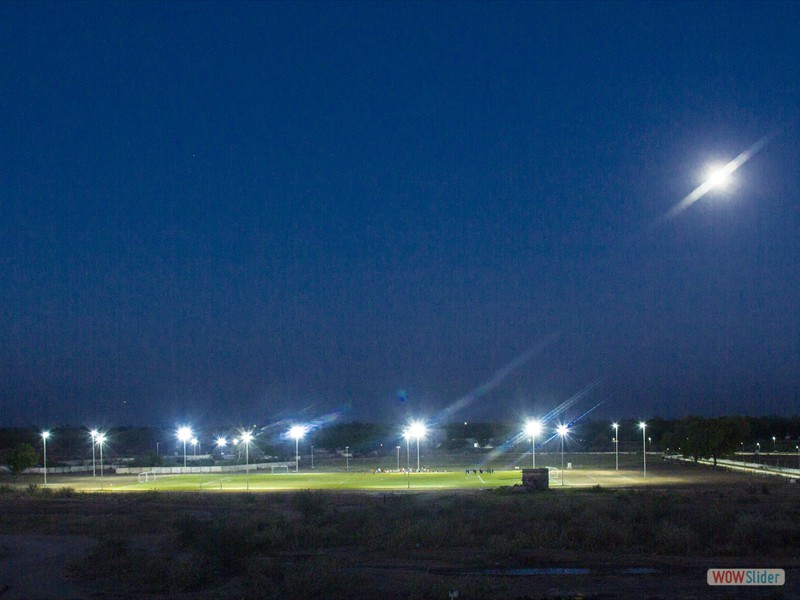 Temporary Football Field with Fluid Light (Permanent Field in Under Construction)