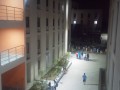 A gathering in the hostel area